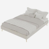 POLSTERBETT 140x200 cm niedrig ohne Stauraum beige - Beige, Textil (140/200cm) - LEBENLANG