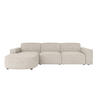 ECKSOFA Cursal Round L-Form, Stoff Artico, Beige, Links - Beige, Holz (284/166cm) - Kaiser Möbel