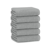 DUSCHTÜCHER, 5er-Set, 70x140 cm, 100% Baumwolle, Grau - Grau, Textil (70/140cm) - Zollner