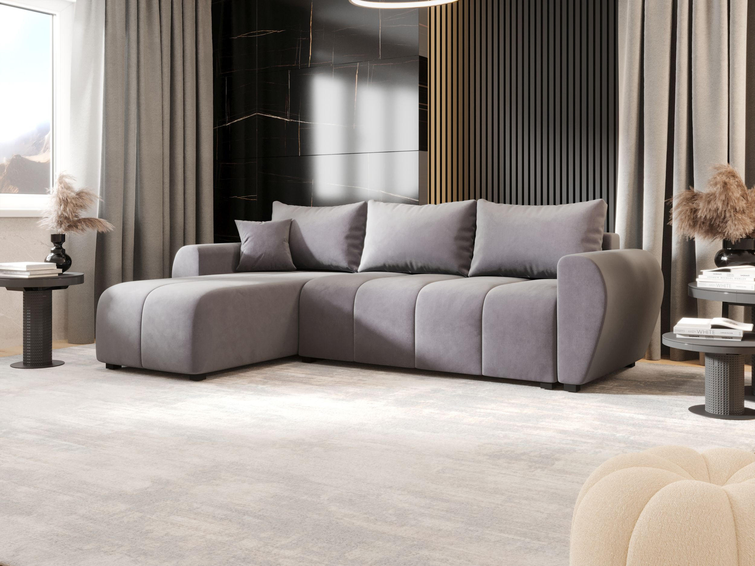 ECKSOFA MOLISA L Itaka 50 Links mit Schlaffunktion - Grau, Textil (245/145cm) - Bedante