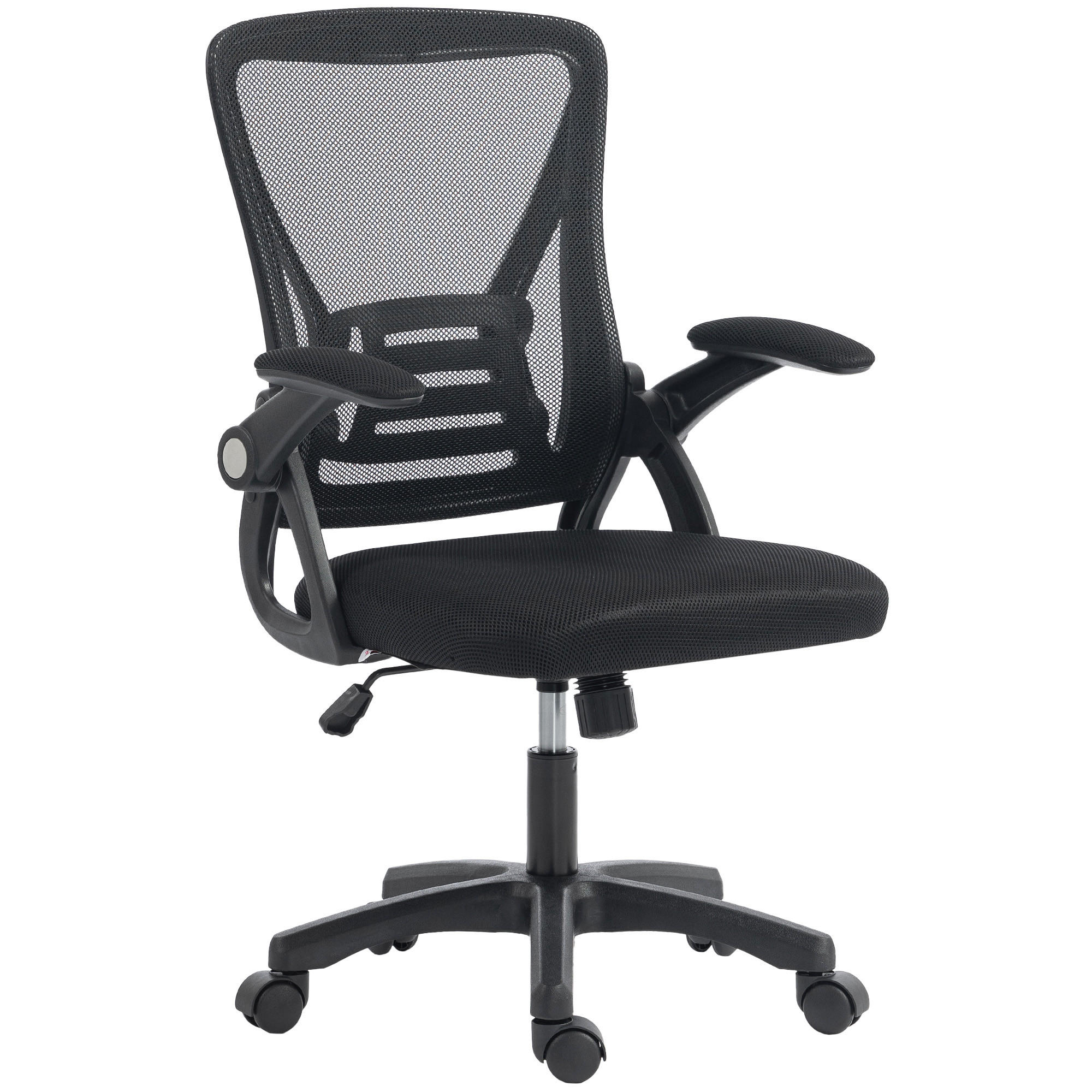 BÜROSTUHL Polyester Schwarz - Schwarz, Kunststoff/Textil (56/103/59.5cm) - HOMCOM