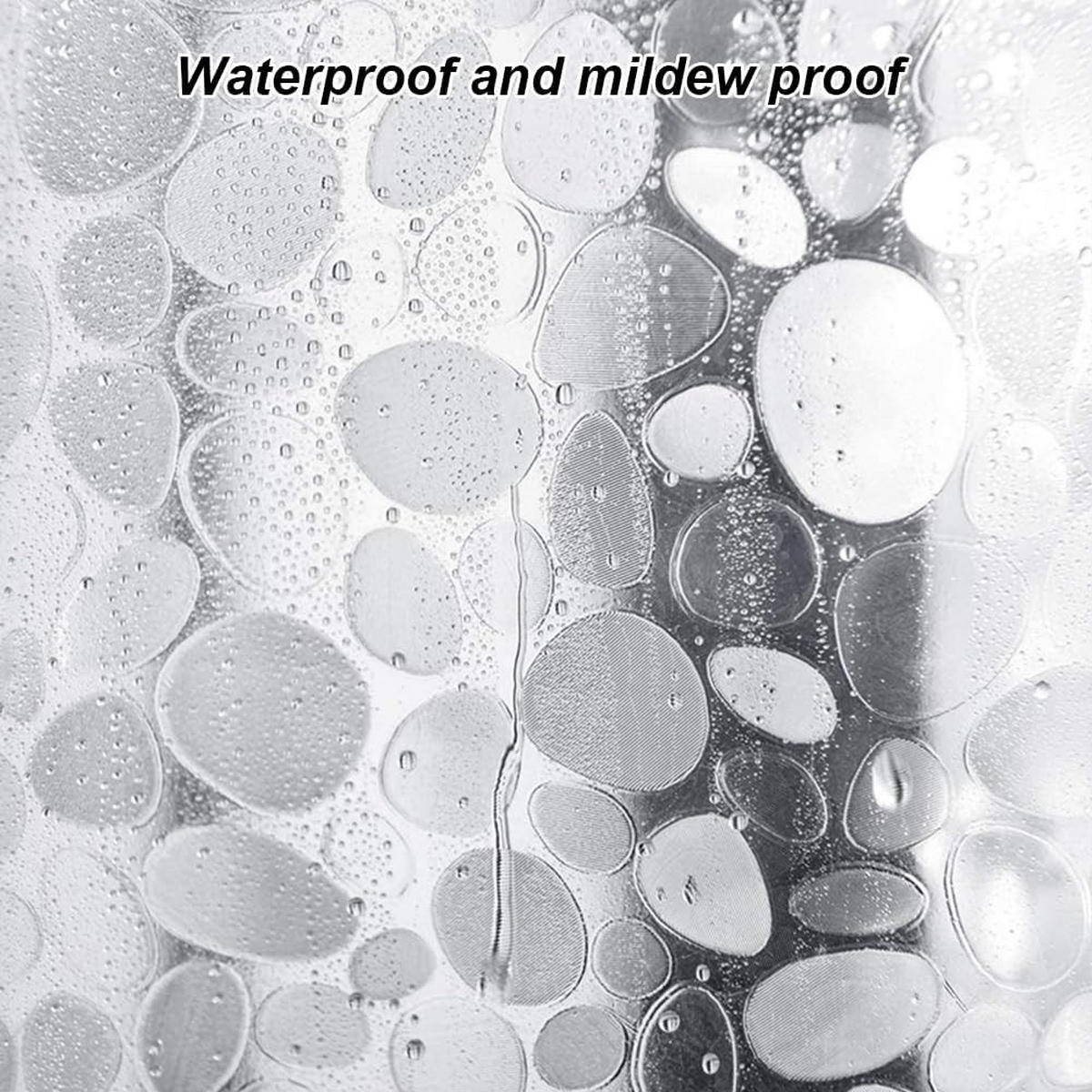 DUSCHVORHANG 180 x 180 cm transparent wasserdicht schimmelresistent für Dusche - Transparent, Kunststoff (180/180cm) - MCBOSON