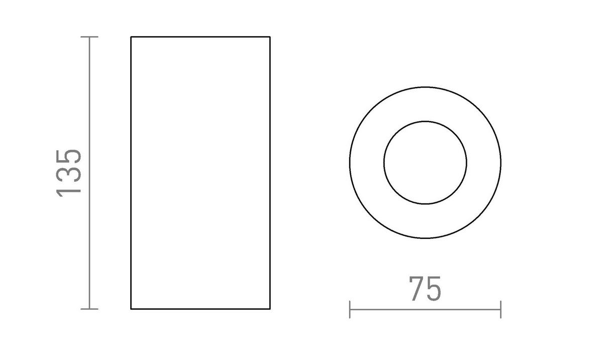 DECKENLEUCHTE CANTO Schwarz 8 W - Schwarz, Metall (75/75/135cm) - Rendl