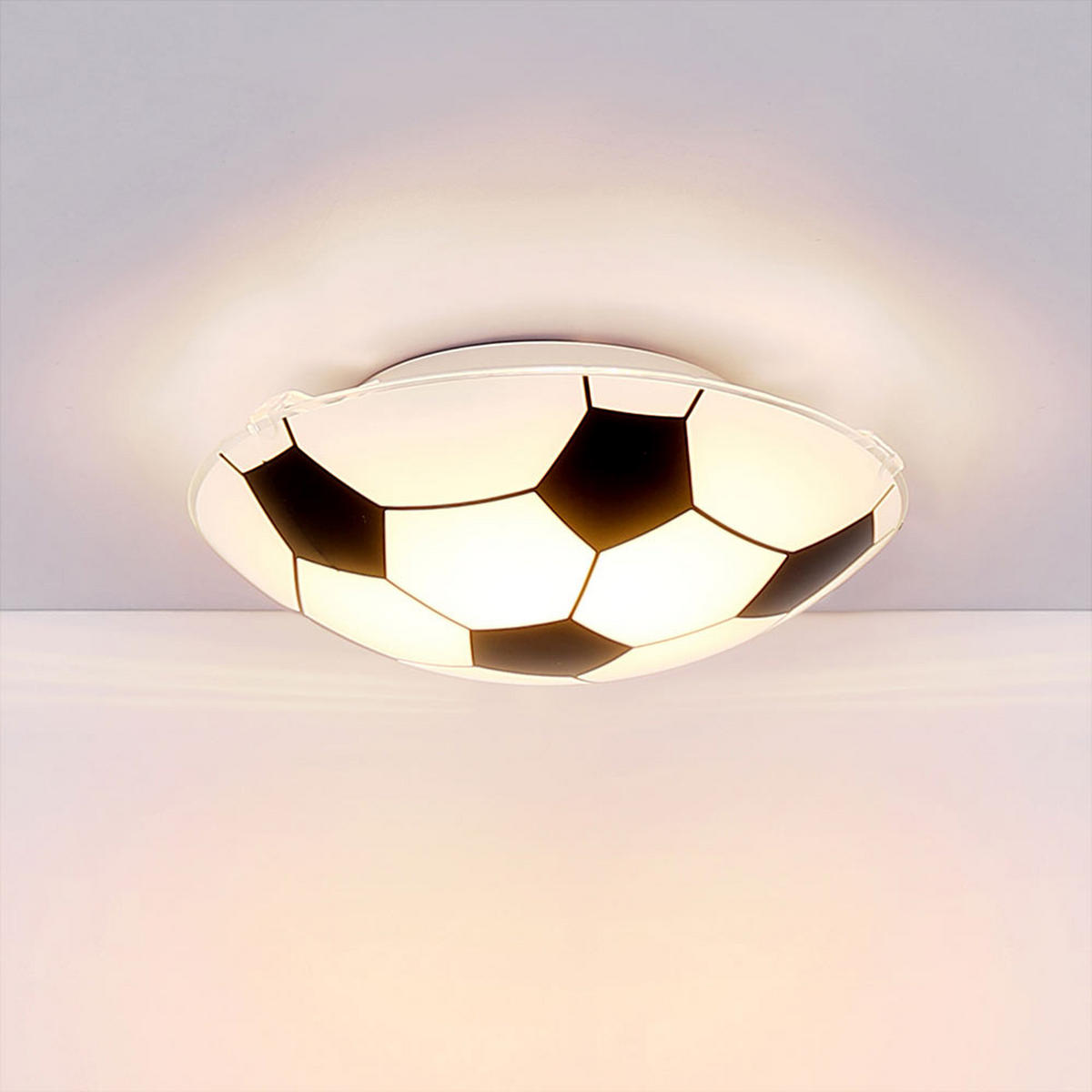 RGB LED KINDERDECKENLEUCHTE Metall Schwarz - Schwarz, Glas (30/30/8cm) - Globo Lighting