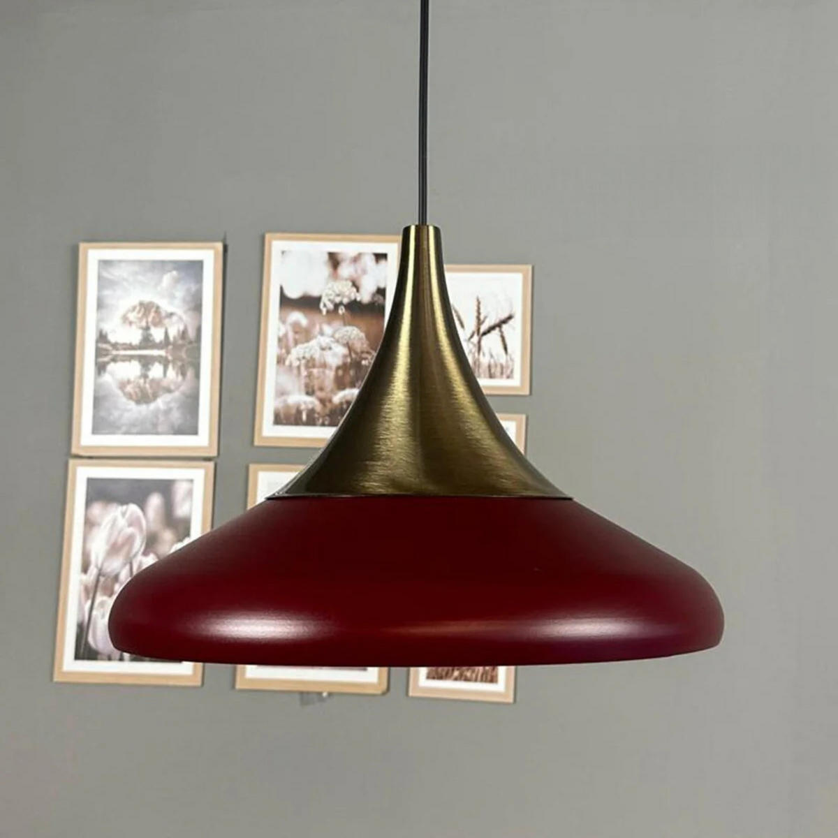 PENDELLEUCHTE Paladin - Bordeaux, Metall (35/35/28cm) - Bamyum