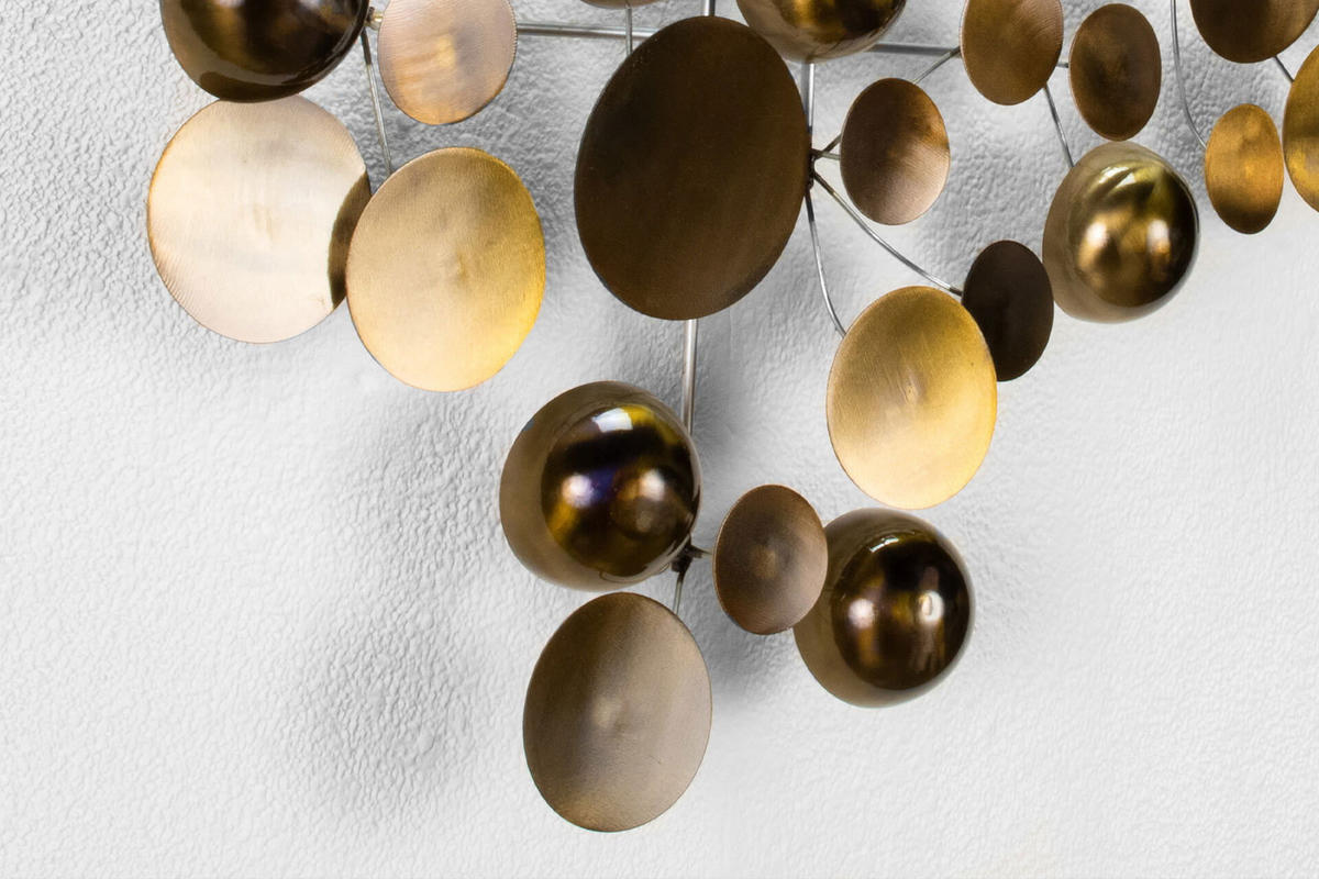 WANDDEKO Braun 90/61 cm - Braun, Metall (2.3/61/7cm) - KUNSTLOFT