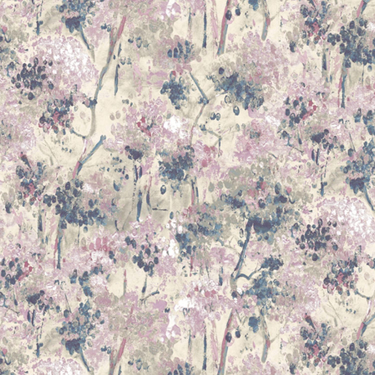 FOTOTAPETE Blumenmuster 424 x 280 cm - Pink, Papier (424/280cm) - Sanders & Sanders