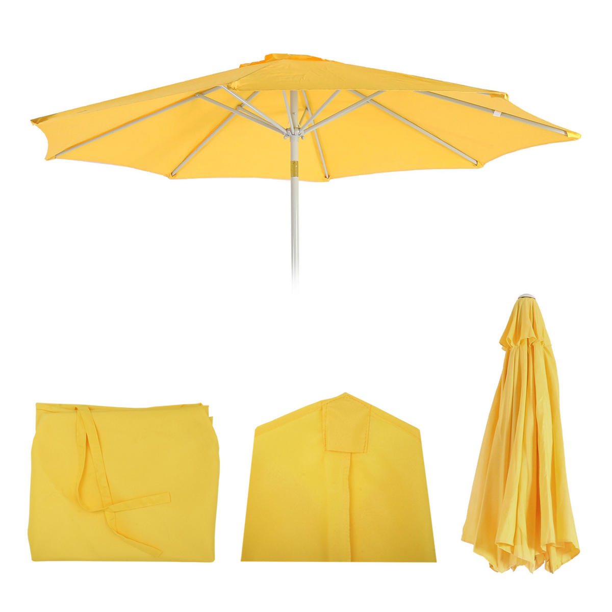 ERSATZ-BEZUG FÜR SONNENSCHIRM Gelb - Gelb, Textil (300/300cm) - MCW