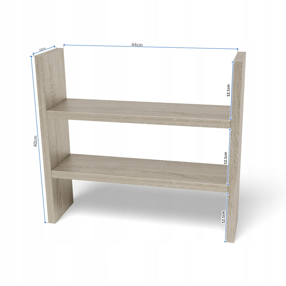 KÜCHENREGAL BIS EX3 Sonoma Eiche 44/12/40 cm - Sonoma Eiche, Holzwerkstoff (44/40/12cm) - Matkam Möbel