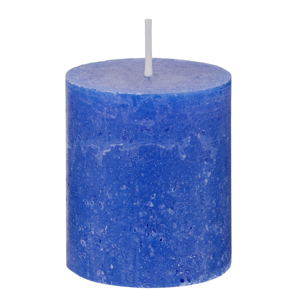 STUMPENKERZE (12er-Set) Rustic Ø6,8 x 13 cm - Blau, Paraffin (7/8/7cm) - Butlers