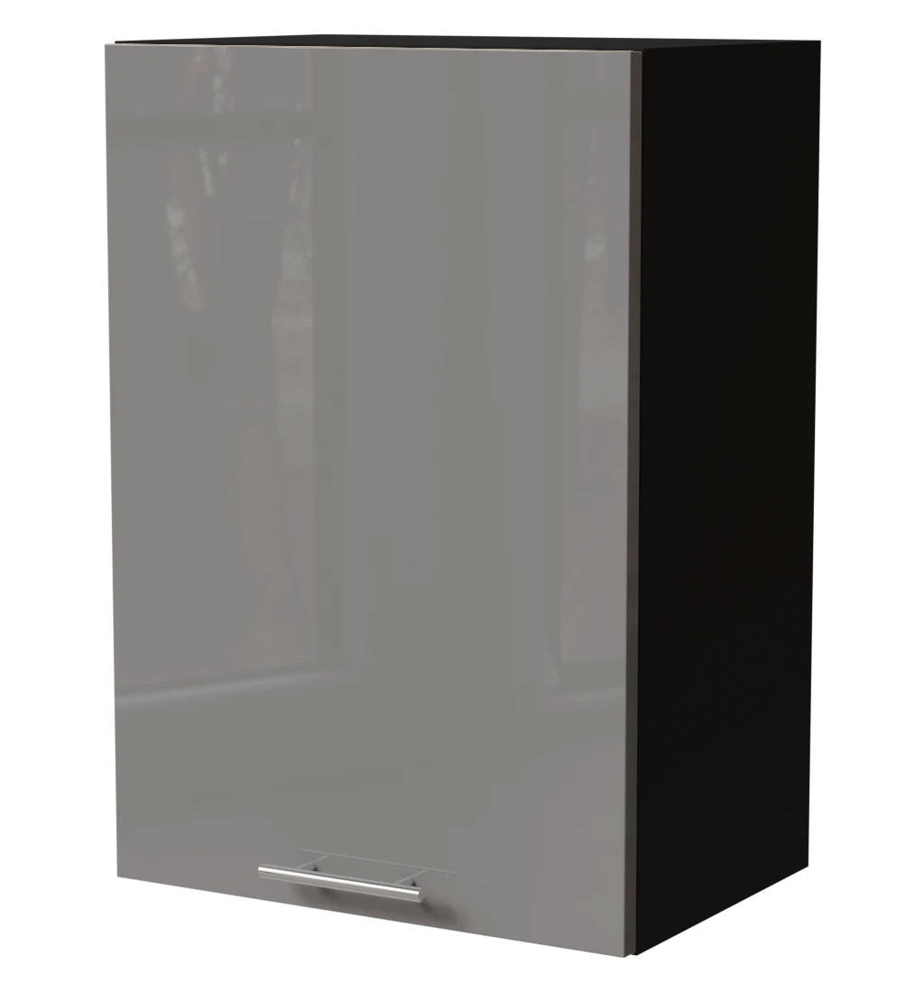 Feldmann-Wohnen Küchenhängeschrank Grau, Schwarz 50x72x32.5 cm