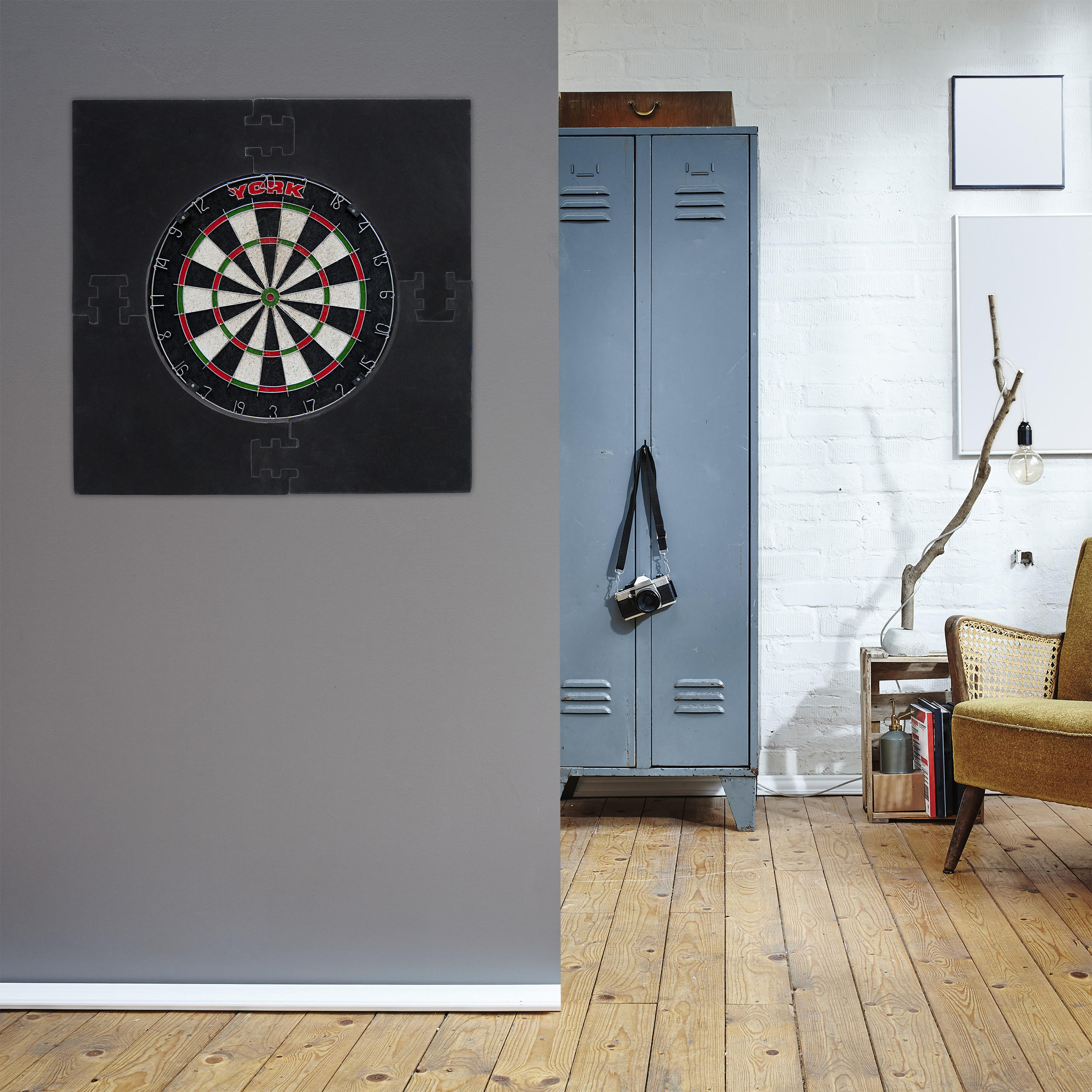 DARTSCHEIBE Schutzring - Schwarz, Textil (71/3/71cm) - Relaxdays