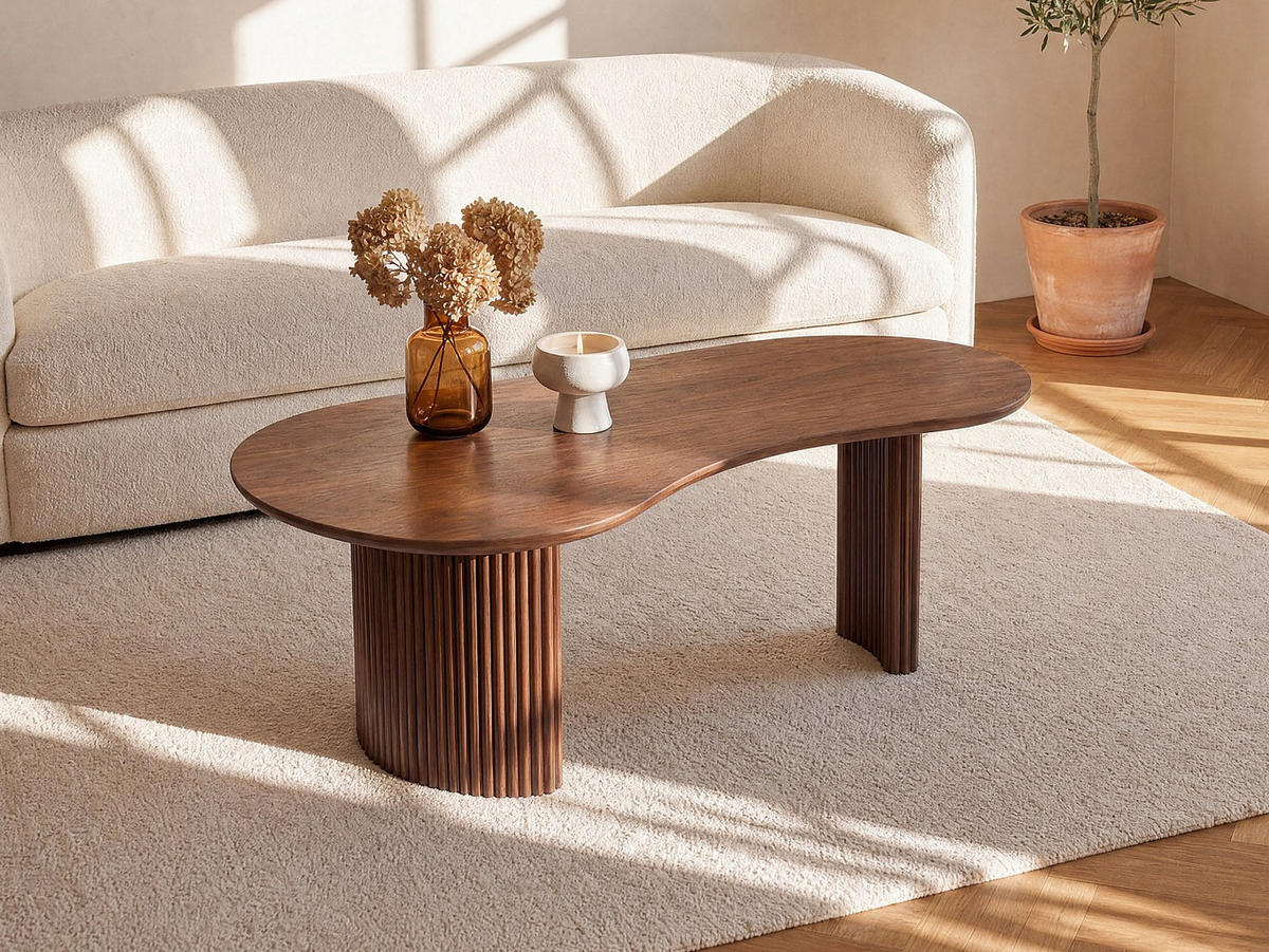 COUCHTISCH - 120 cm x 70 cm - holz - naturfarben dunkel Tamenia - Naturfarben, Holz (70/120/45cm) - Vente-Unique