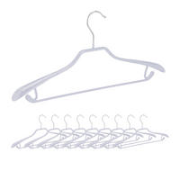 10XVEŠIAKY na oblek - sivá, kov/plast (45/19/3.5cm) - Relaxdays