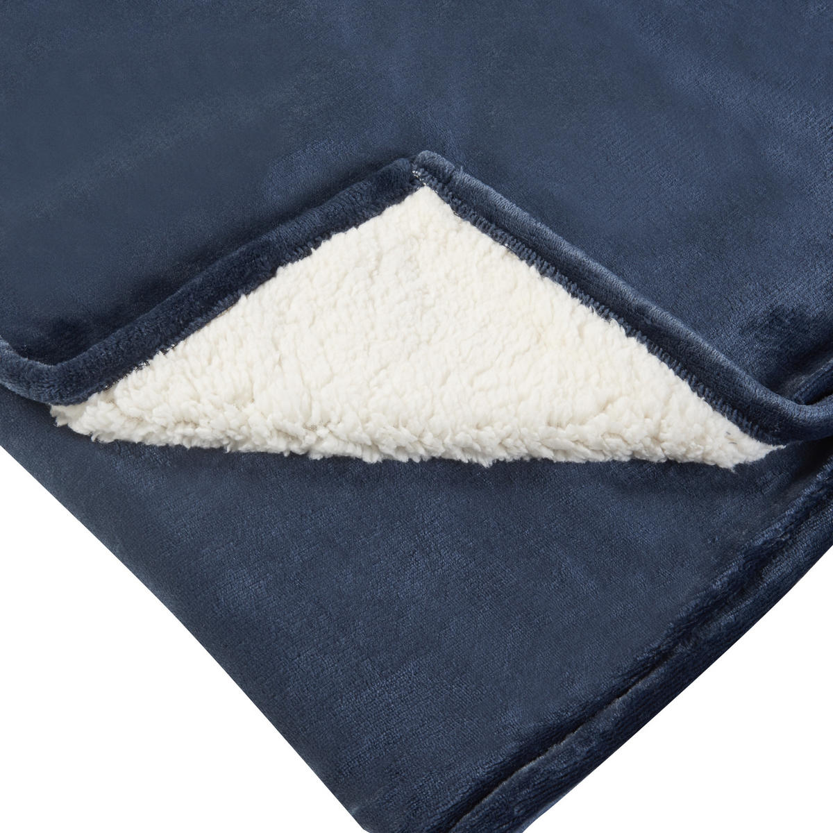 PŘIKRÝVKA Archi - tmavě modrá, textil (180/130cm) - [en.casa]