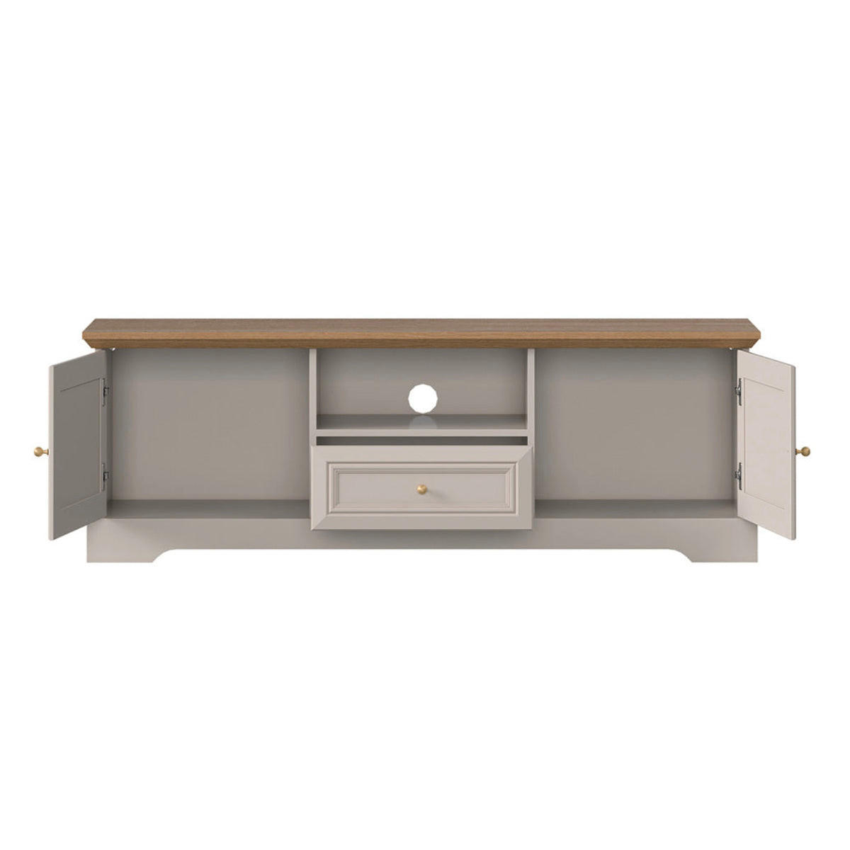 TV OMARICA Dulci Kašmir in les - kašmir, leseni material (154.7/53.1/46.2cm) - Petits-meubles