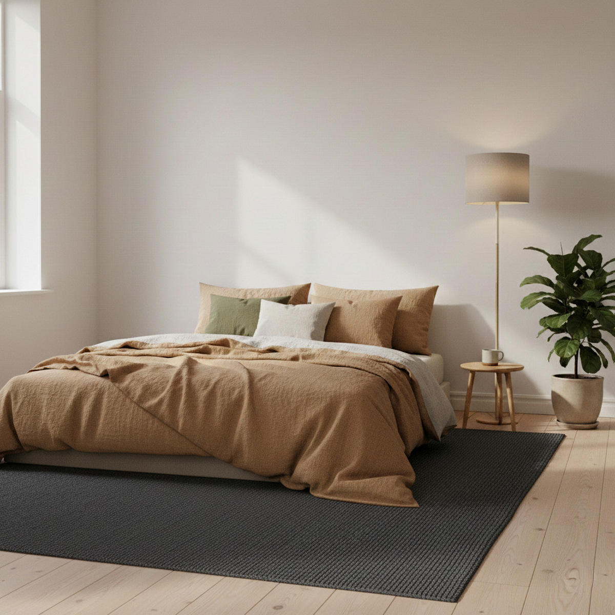 NATUR TEPPICH WOLLE SKARA - Anthrazit, Naturmaterialien (140/200cm) - Pergamon