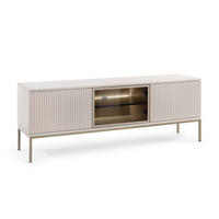 TV-SCHRANK Kaschmir 154 cm Deo - Kaschmir/Champagner, Naturmaterialien/Glas (154/56/39cm) - Graingold