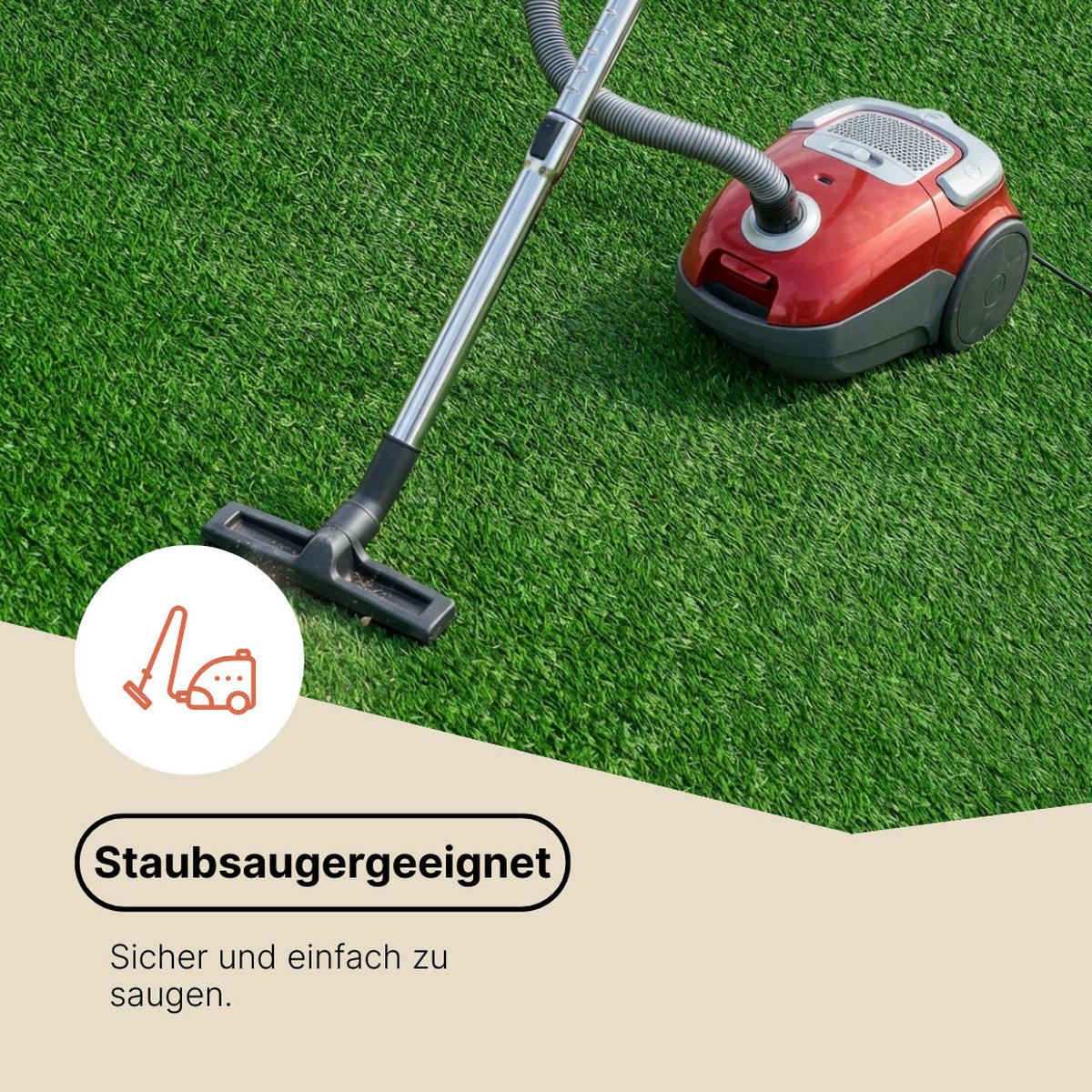 KUNSTRASEN Canyoo 30 mm – Rasenteppich für Garten & Terrasse, UV-beständig 200/200 cm - Grün, Textil (200/200cm) - Tapiso