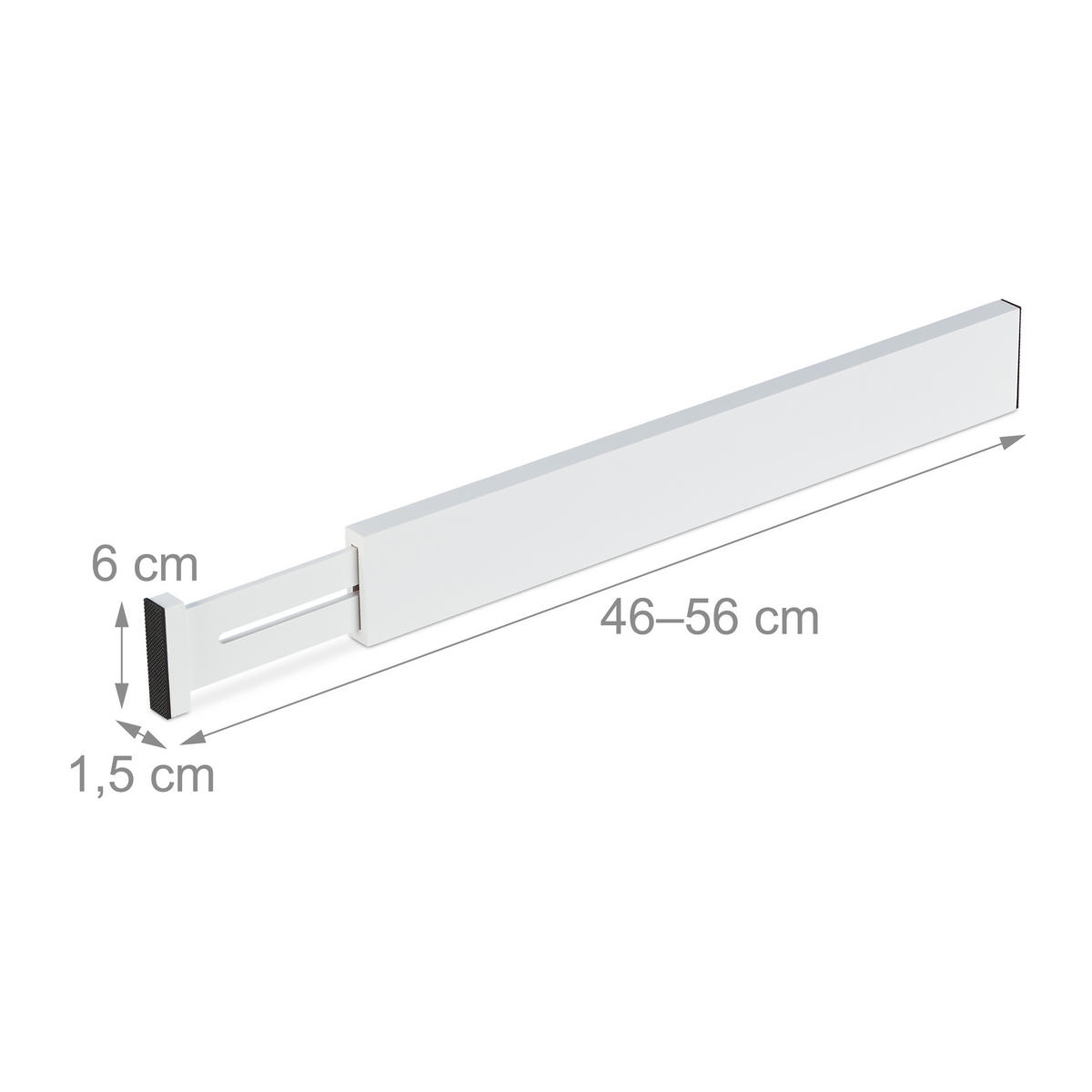 4XSCHUBLADENTRENNER - Weiß, Holz/Kunststoff (56/6/1.5cm) - Relaxdays