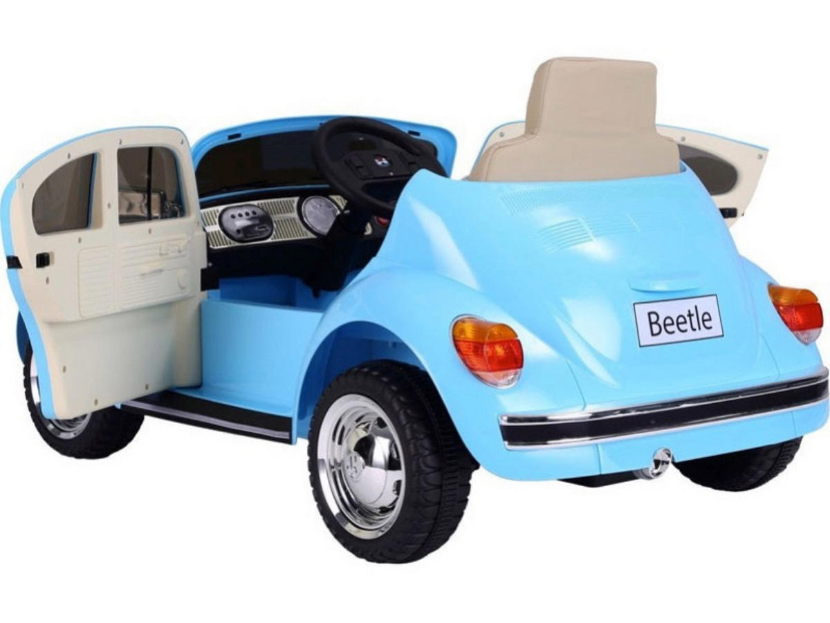 KINDER ELEKTROAUTO Volkswagen Beetle Blau - Blau, Kunststoff (108/63/51cm) - TPFLiving