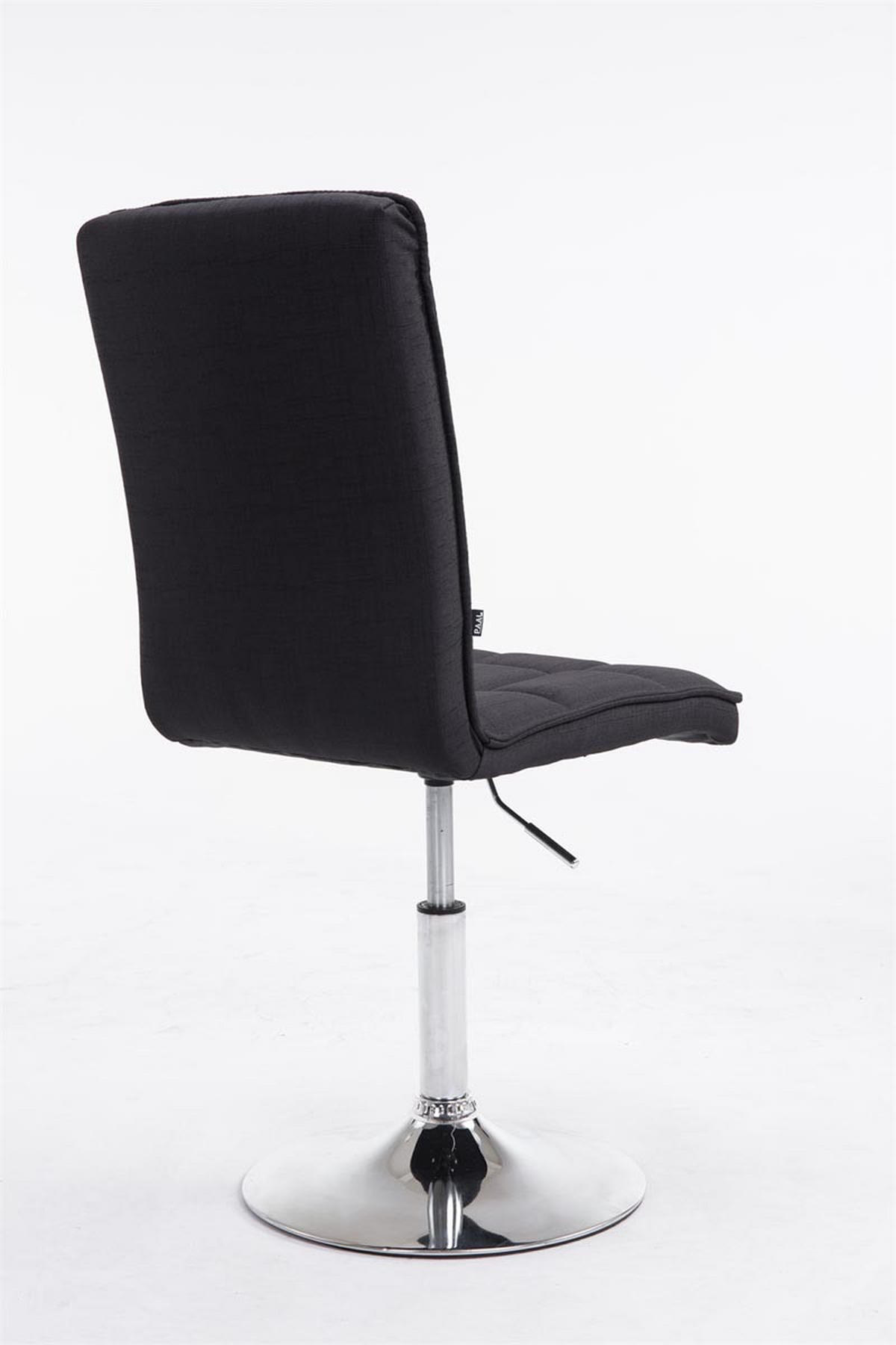 DREHSTUHL Stoff schwarz - Chromfarben/Schwarz, Textil/Metall (43/90/59cm) - CLP