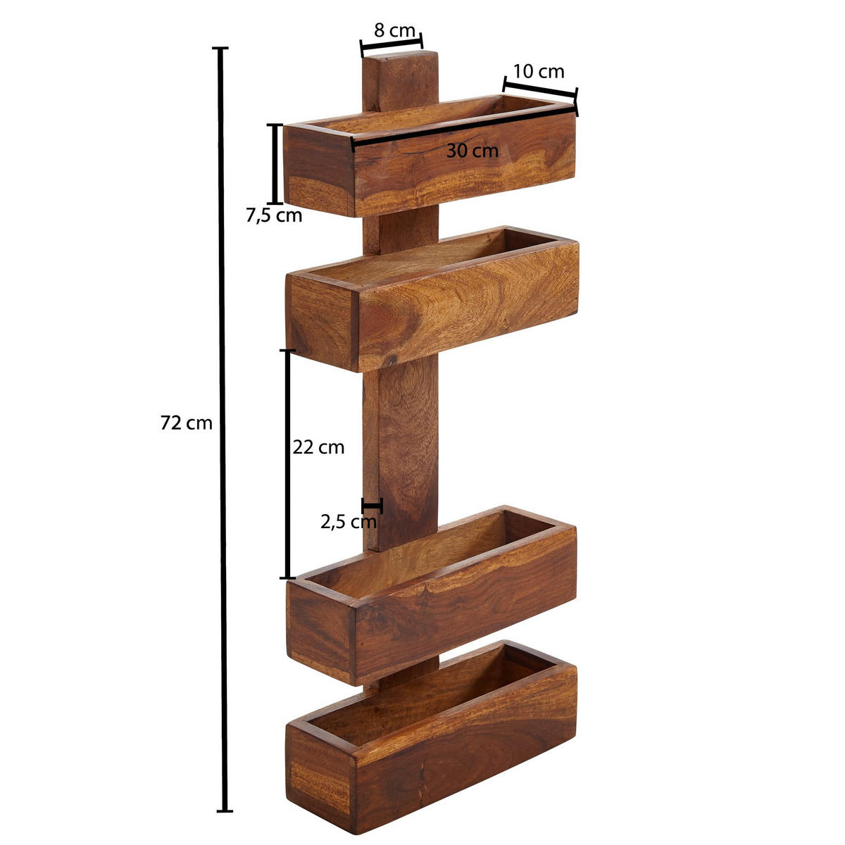 ZEITUNGSSTÄNDER NAKO Massivholz Klassisch Handgefertigt, Braun 30x10x72 cm - Braun, Holz (30/72/10cm) - KADIMA DESIGN
