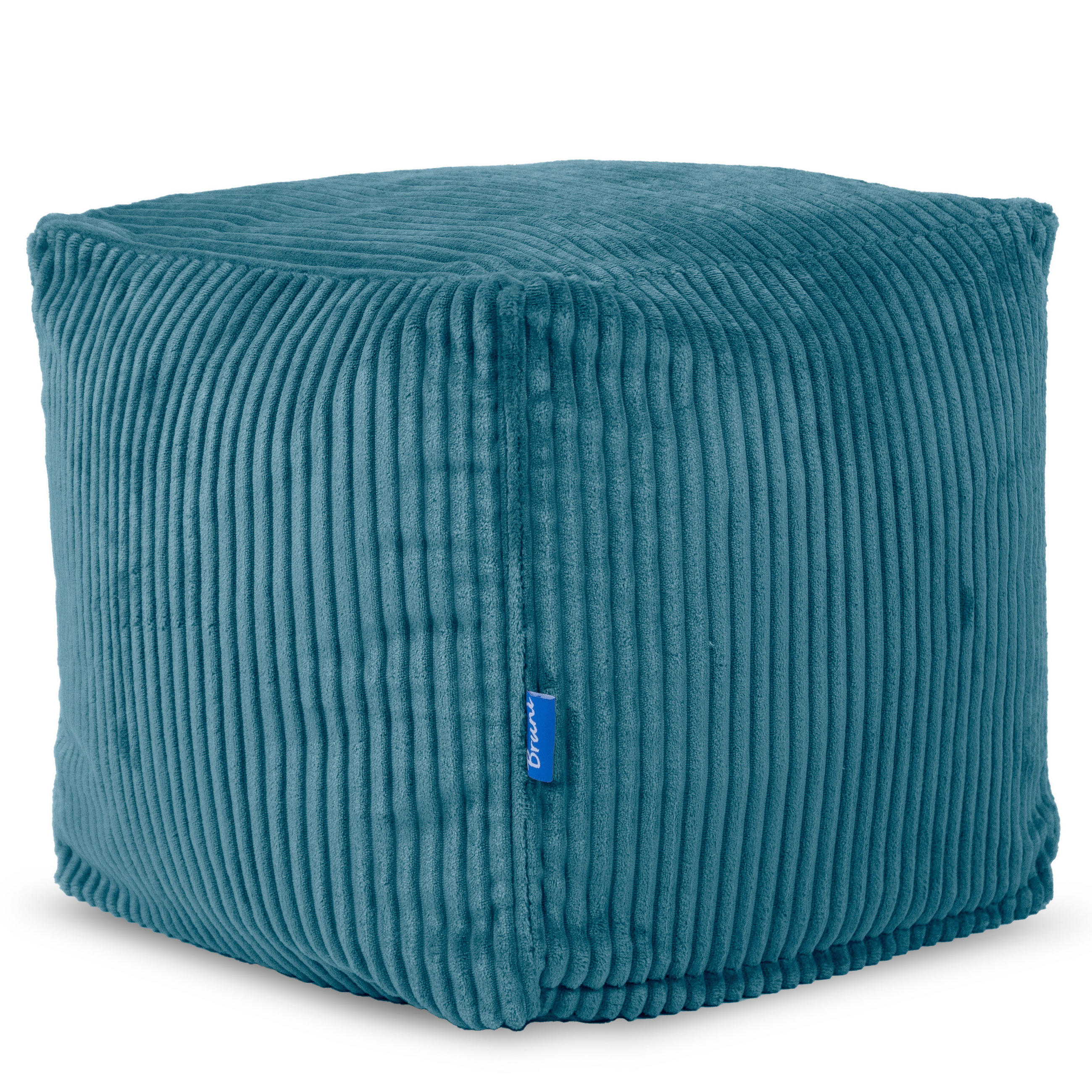 SITZWÜRFEL Cubo Cord petrol - Petrol, Textil (40/40/40cm) - Bruni