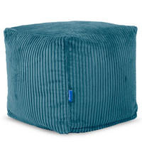 SITZWÜRFEL Cubo Cord petrol - Petrol, Textil (40/40/40cm) - Bruni