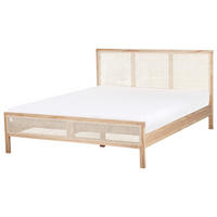 BETT mit Lattenrost 160/200 cm Kiefernholz Hellbraun Salernas - Hellbraun, Holz (160/200cm) - Beliani