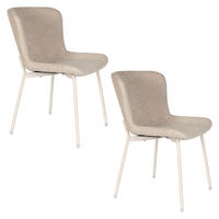ESSZIMMERSTUHL Marion Creme/ Weiß - 2 er Set - Weiß, Metall (50/79/60cm) - Housecraft Living