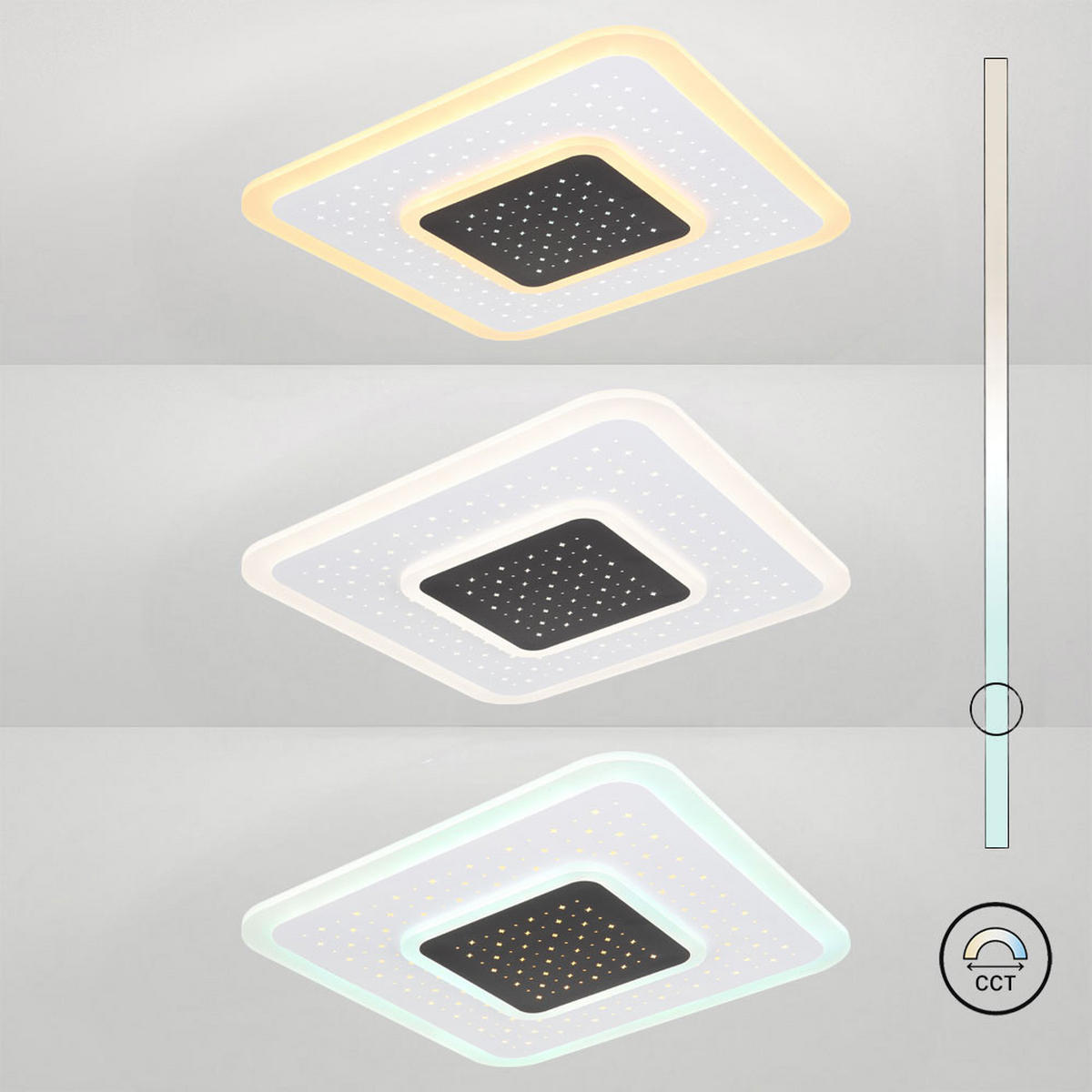 LED DECKENLEUCHTE Metall Weiß - Weiß, Metall (46/46/5.5cm) - Globo Lighting