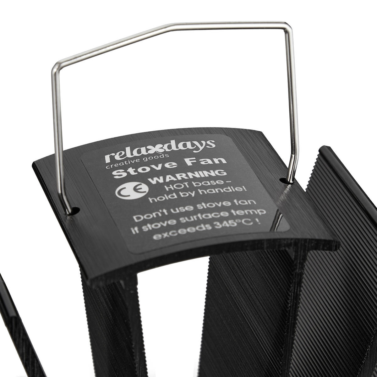 OFENVENTILATOR - Schwarz, Metall (19/26/12cm) - Relaxdays