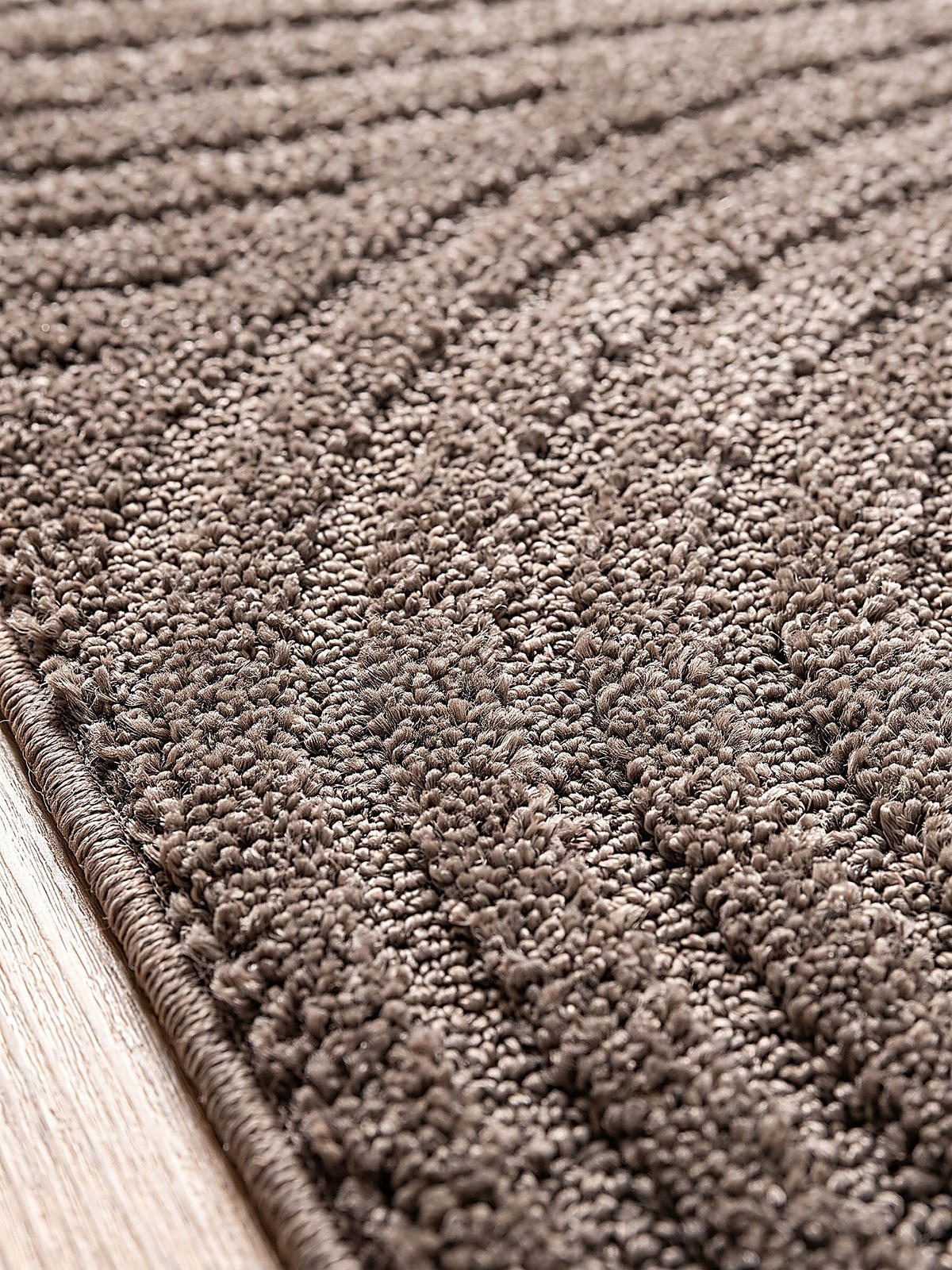 LÄUFER CETINA Geometrisch Polypropylen-Polyester Braun 80 x 300 cm - Braun, Textil (80/300cm) - KADIMA DESIGN