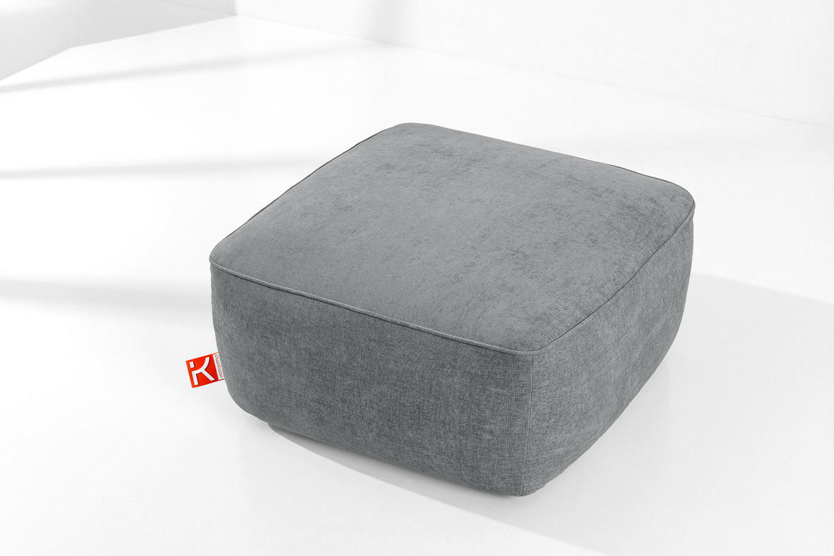 SITZHOCKER FUBBO, Grau - Grau, Holz/Holzwerkstoff (80/44/80cm) - KONSIMO®