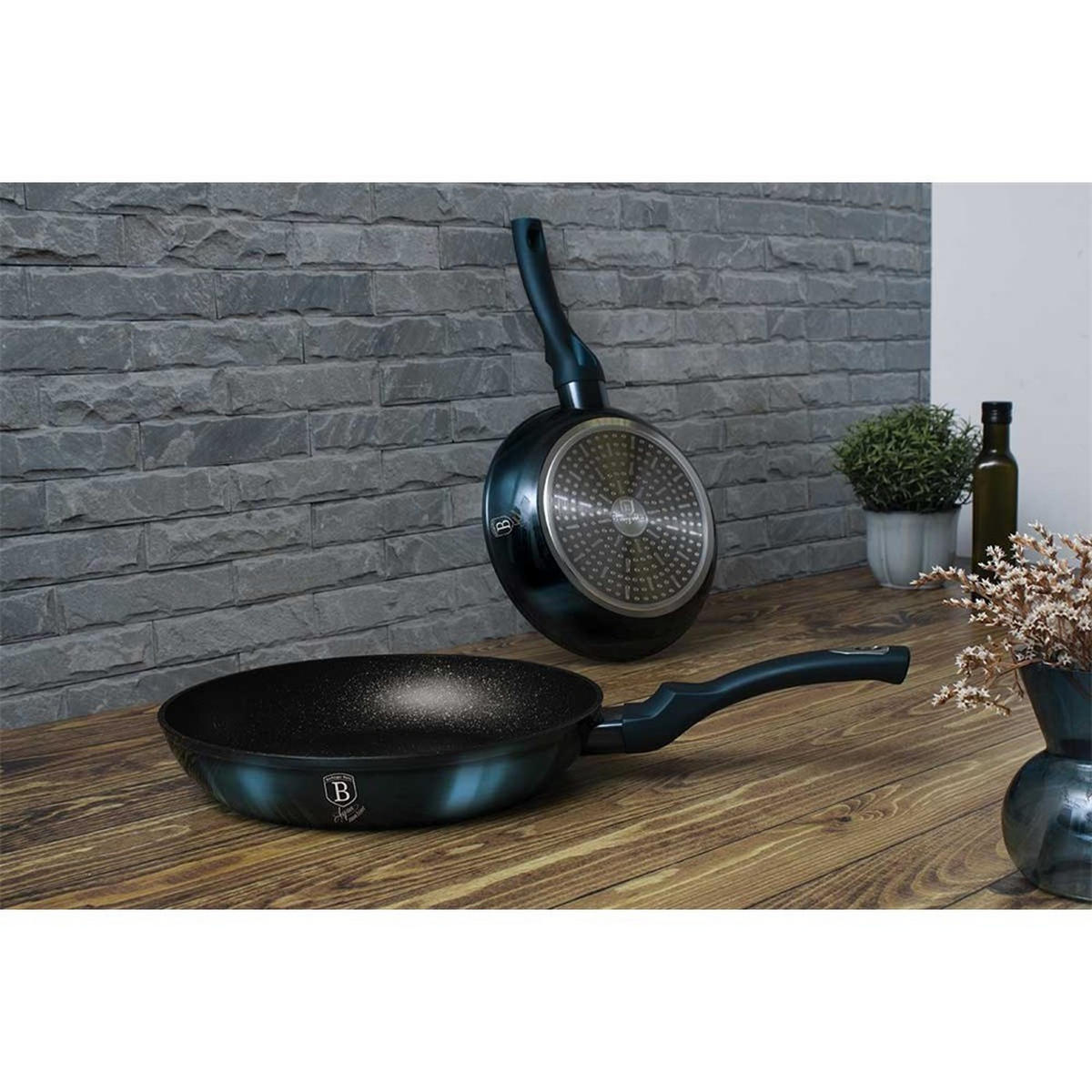 PFANNENSET Blau 50/30/20 cm BH6177 - Blau, Metall - Berlinger Haus