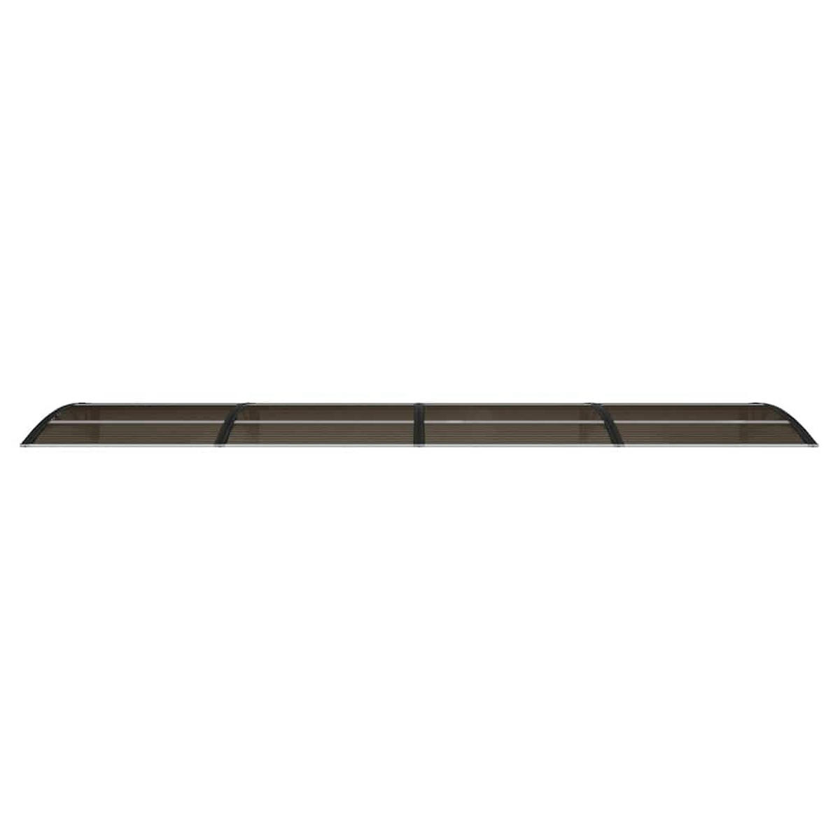 TÜRVORDACH Schwarz 400/100 Cm Polycarbonat - Schwarz, Kunststoff (100/400cm) - vidaXL