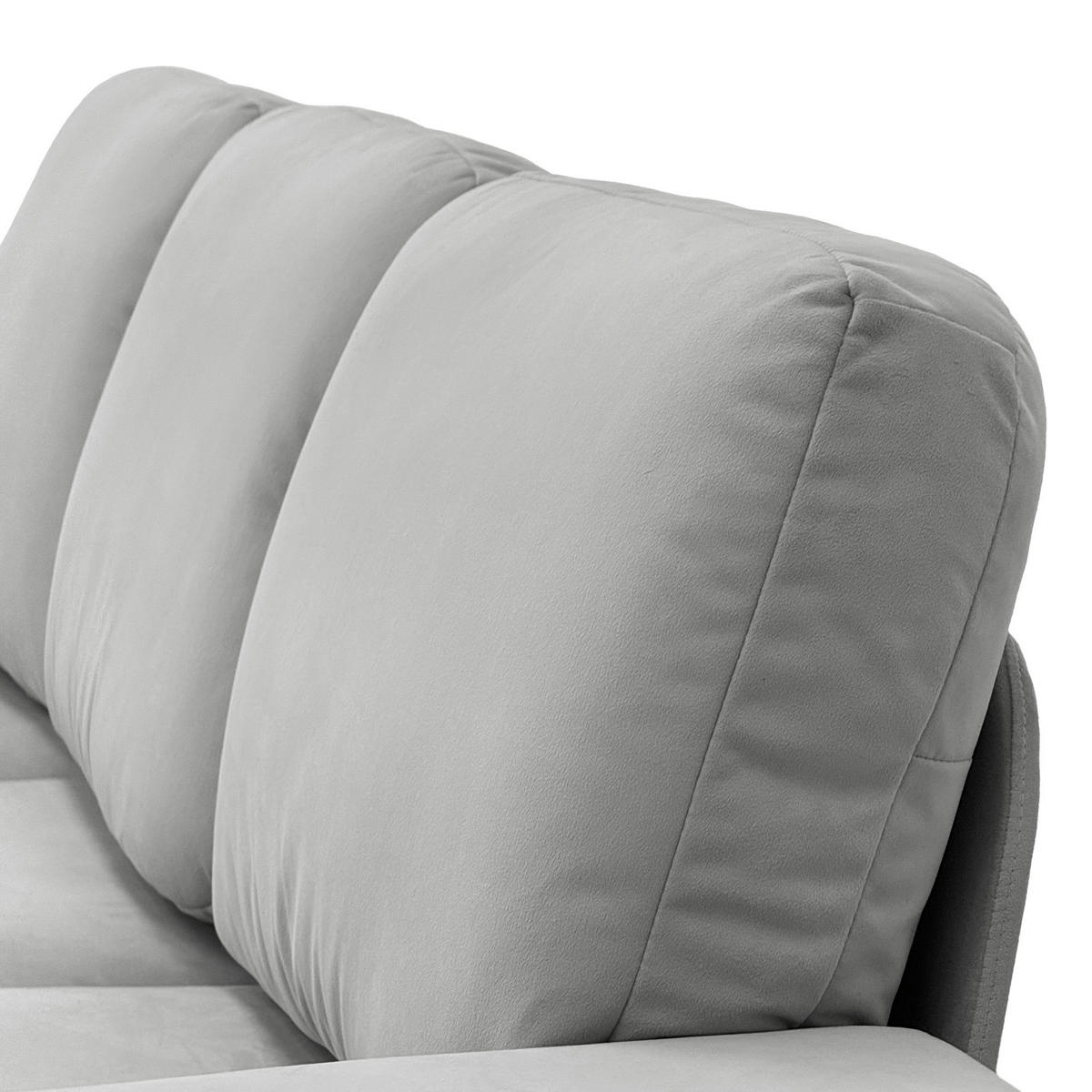 ECKSOFA DE-35065 mit Stauraum Hellgrau - Hellgrau, Metall (150.5/245.5cm) - ComfortXL