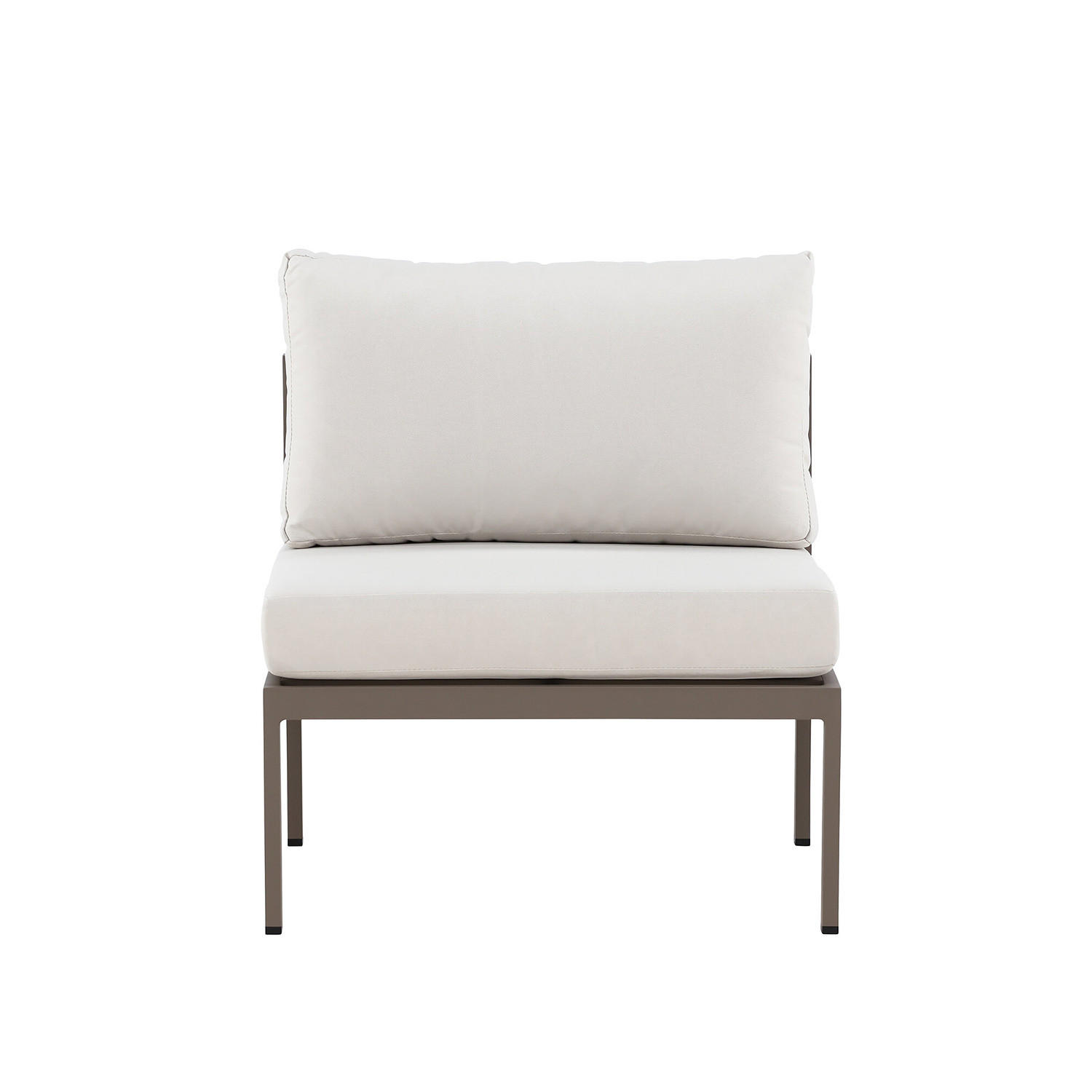 LOUNGESESSEL - Beige/Braun, Metall (70/65/74cm) - home24