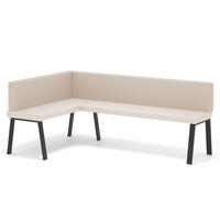 ECKBANK links MONO Y Kunstleder glatt, 128/168 cm Beige - Beige, Kunststoff/Textil (128/168cm) - Idohome