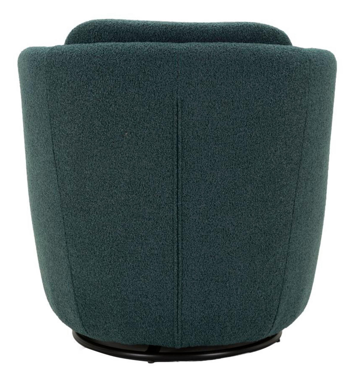 SESSEL Torino Ottanio Swivel, petrolfarben, goldfarben und schwarz, Polyester, Eisen und Sperrholz, 70 x 72 x 75 cm - Goldfarben/Petrol, Holzwerkstoff/Kunststoff (70/75/72cm) - Mauro Ferretti
