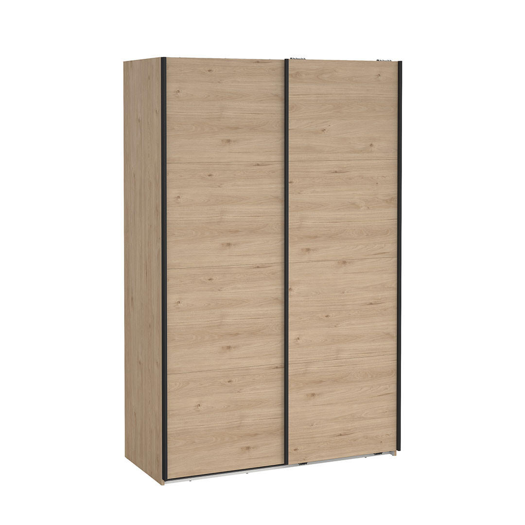 SCHIEBETÜRENSCHRANK, Bergamo, Eiche, Holzwerkstoff, 139 x 67 x 221 cm - Eichefarben, Holzwerkstoff (139/221/67cm) - ebuy24