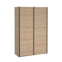 SCHIEBETÜRENSCHRANK, Bergamo, Eiche, Holzwerkstoff, 139 x 67 x 221 cm - Eichefarben, Holzwerkstoff (139/221/67cm) - ebuy24