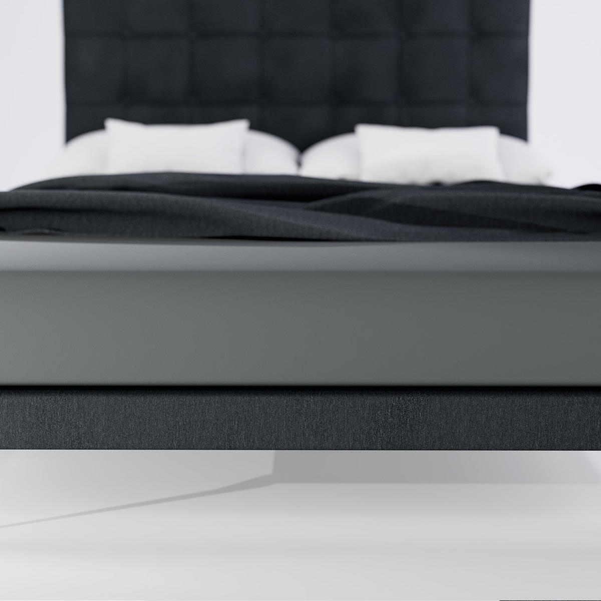 BAUMWOLLBETTLAKEN mit Gummizug - Dunkelgrau, Textil (180/200cm) - Mr Mattress