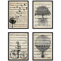 POSTER Set mit 4 Notizen A4 Schwarzer Rahmen - Schwarz, Papier (29.7/3cm) - Nacnic