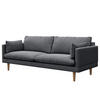 3-SITZER SOFA - Webstoff - Grau, Textil (200/83/153cm) - home24