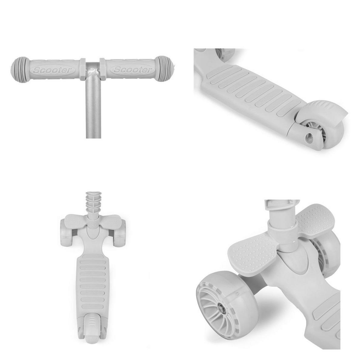 KINDERROLLER Bubblegum 2 in 1 rosa Höhe einstellbar, Sitz abnehmbar, 3 Räder - Rosa, Kunststoff (56/29/70cm) - Moni