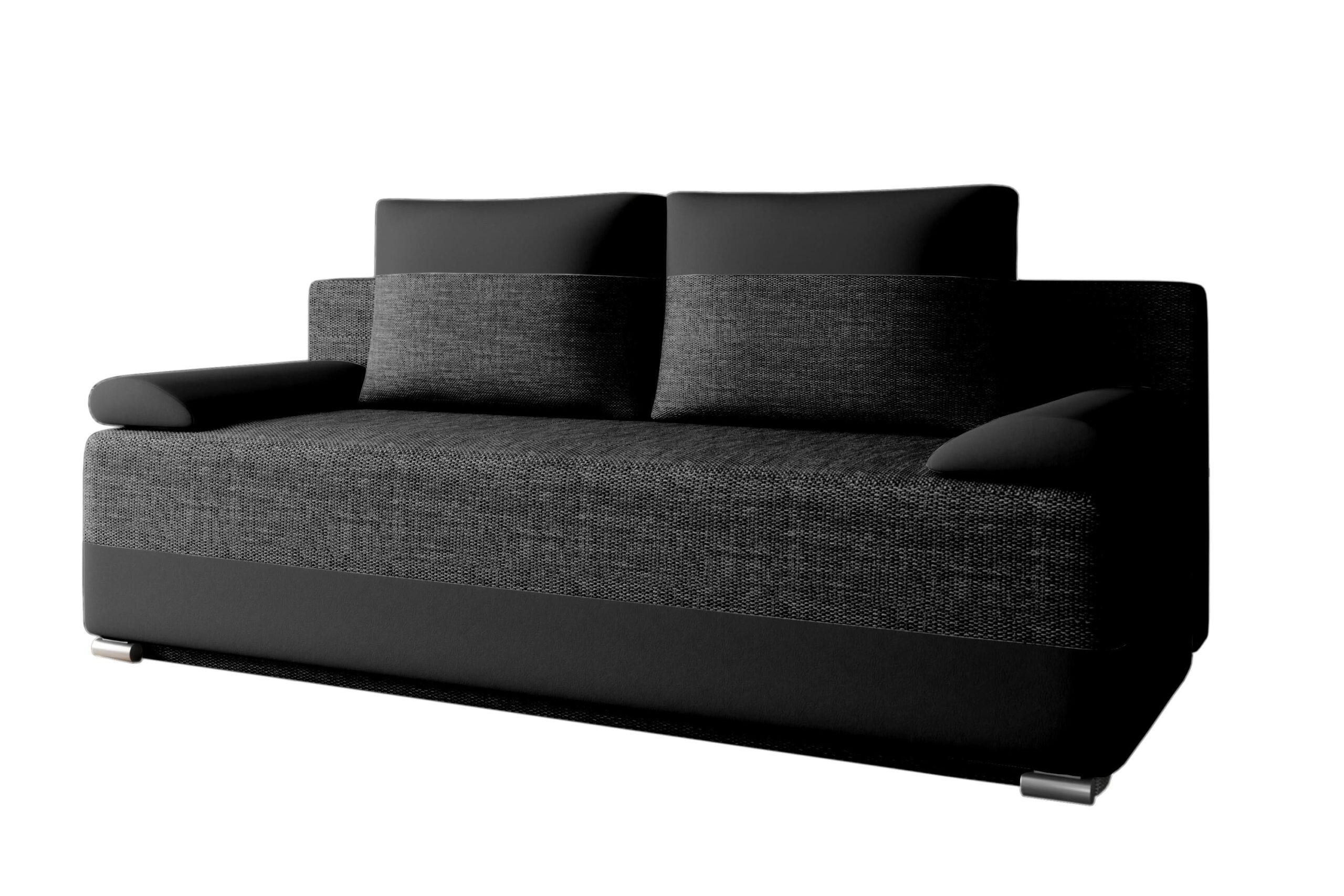 SCHLAFSOFA Atlanta - Schwarz - Schwarz, Holz (200/90/96cm) - Möblo