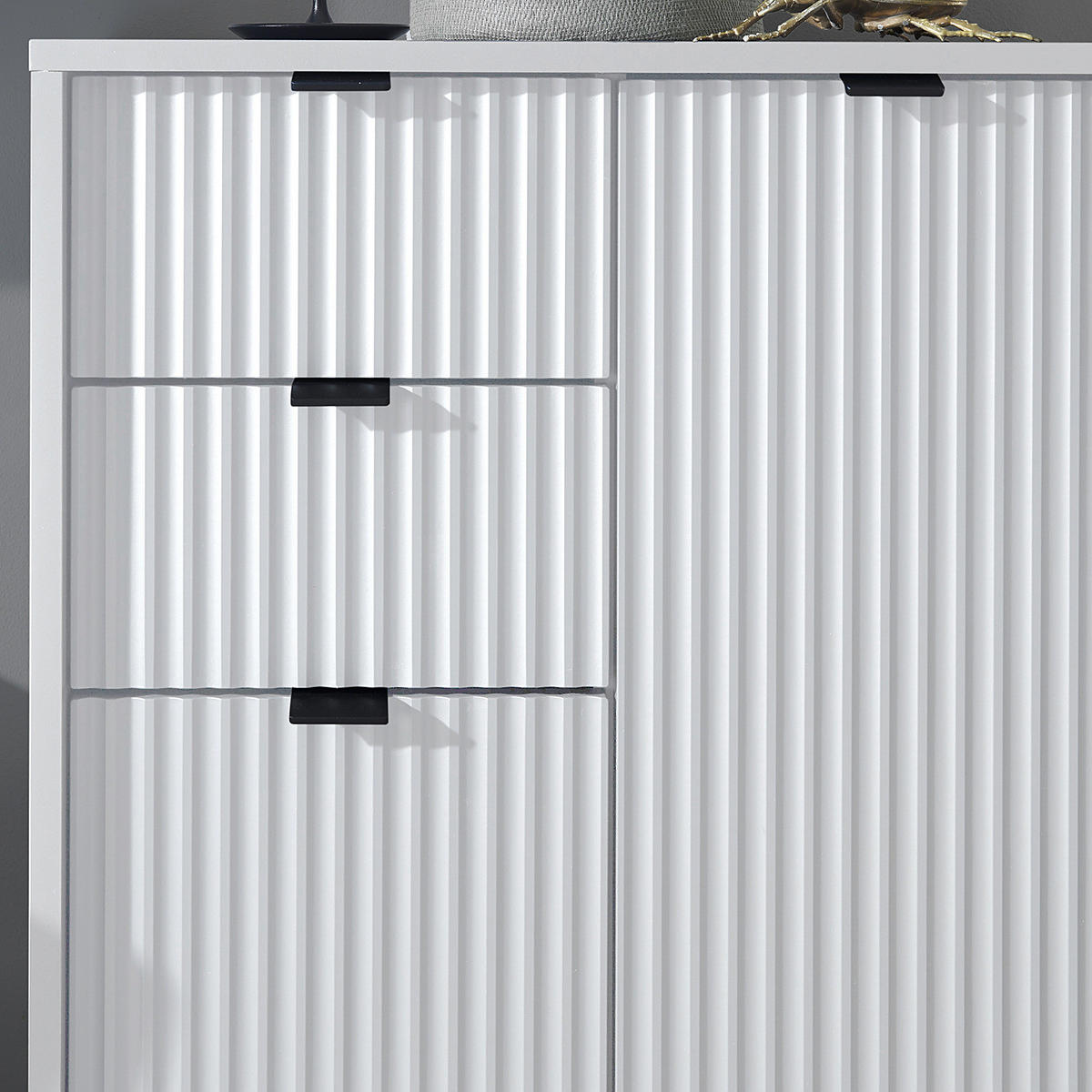 MIDISCHRANK - Weiß, Holzwerkstoff (60/106/32cm) - home24