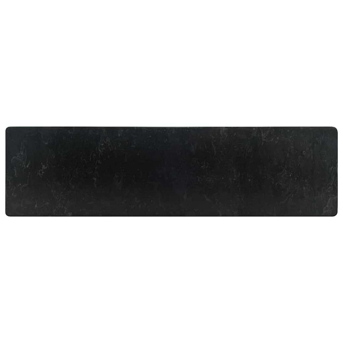 WASCHBECKEN 45/30/12 Cm Marmor Hochglanz-Schwarz - Schwarz, Stein (30/12/45cm) - vidaXL